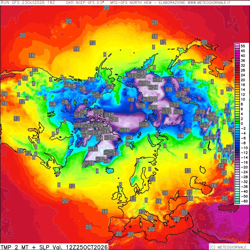 mappa Temperatura a 2 metri