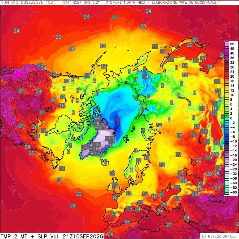 mappa Temperatura a 2 metri