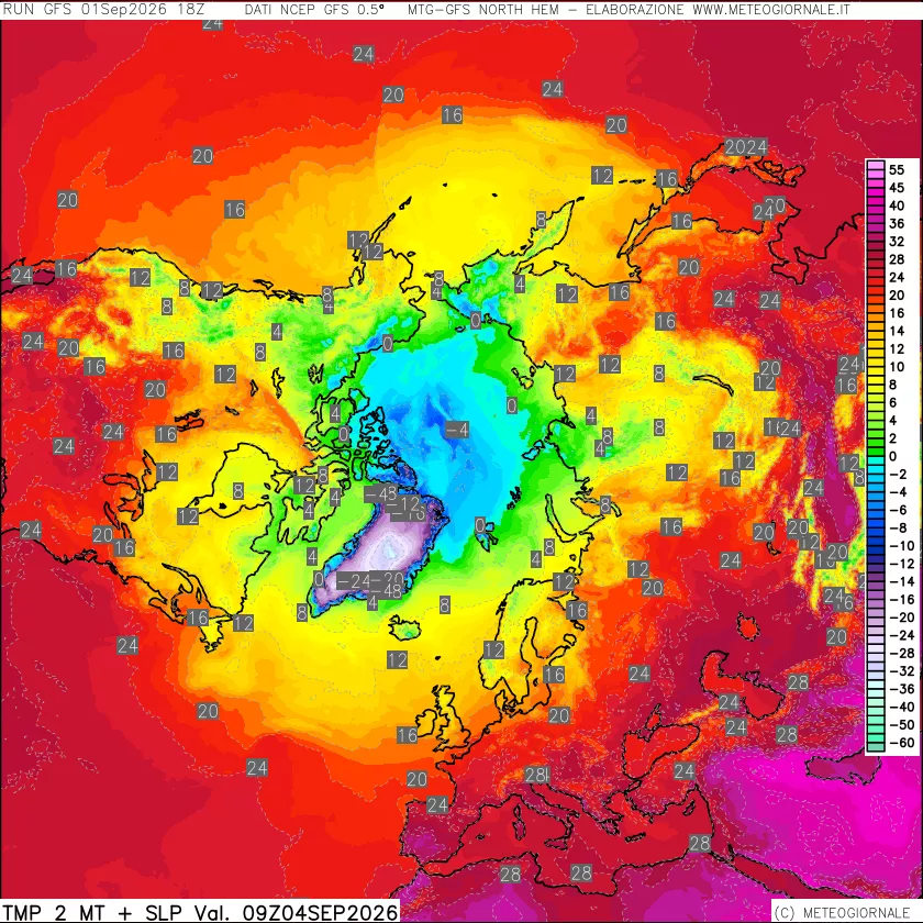 mappa Temperatura a 2 metri