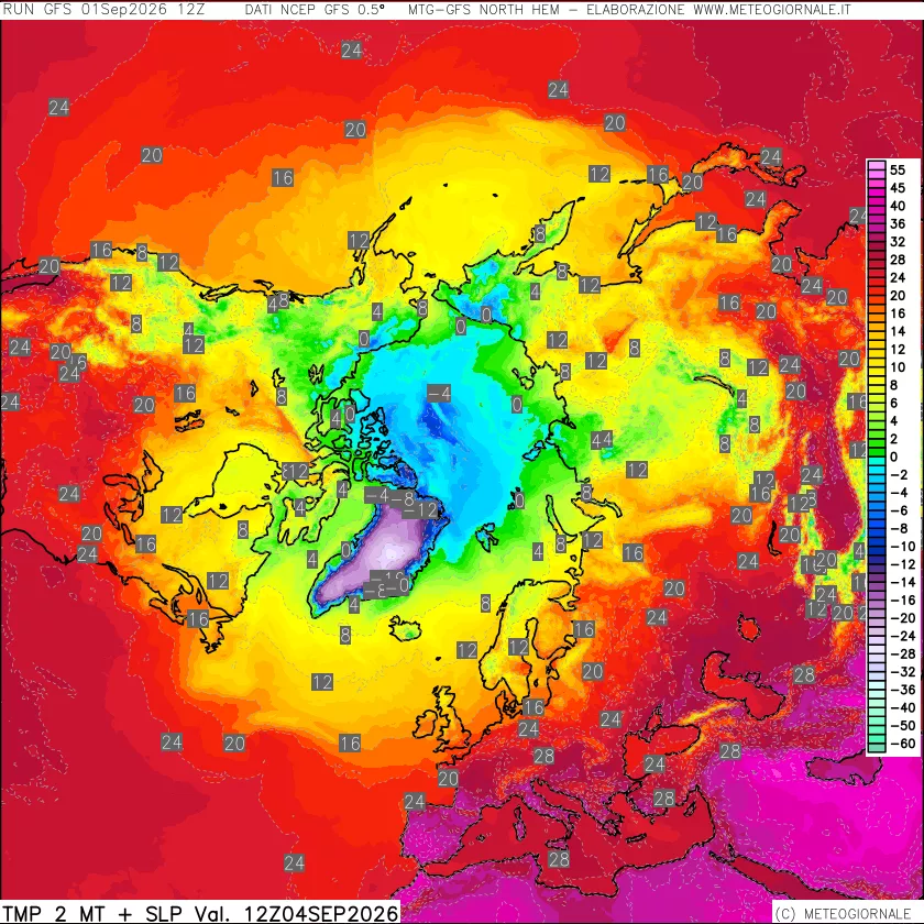 mappa Temperatura a 2 metri