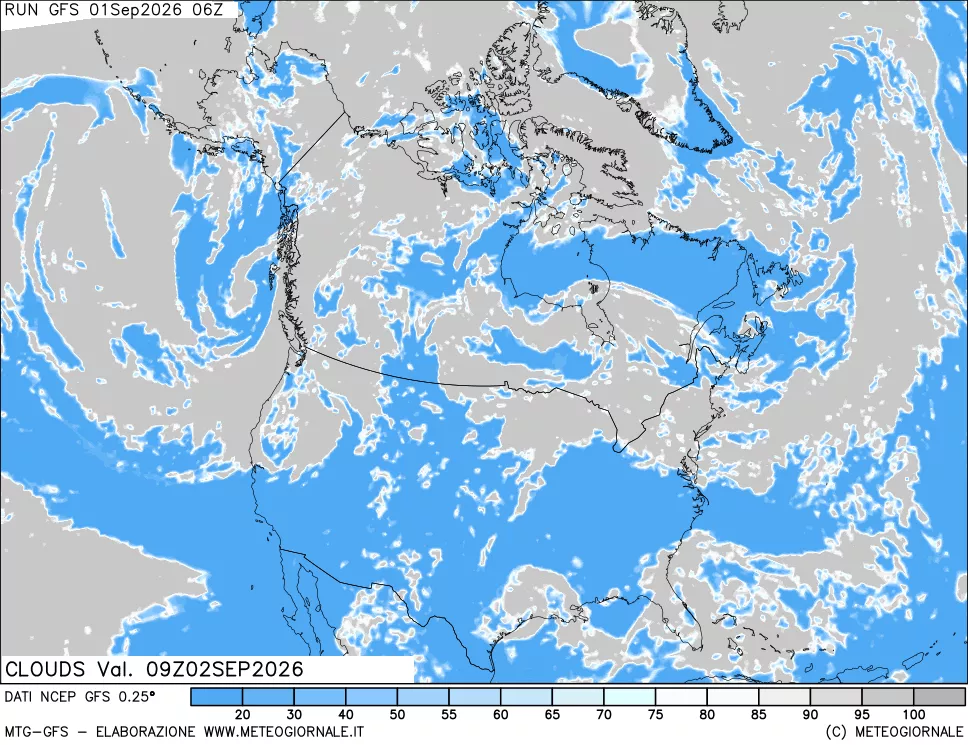 mappa Nuvolosità totale