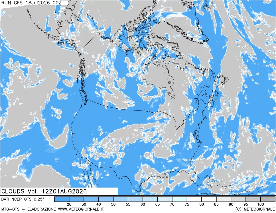 mappa Nuvolosità totale