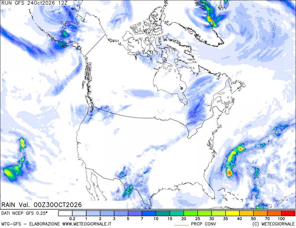 mappa Precipitazioni totali e convettive
