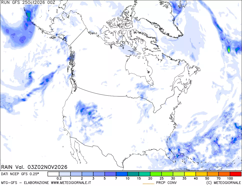 mappa Precipitazioni totali e convettive