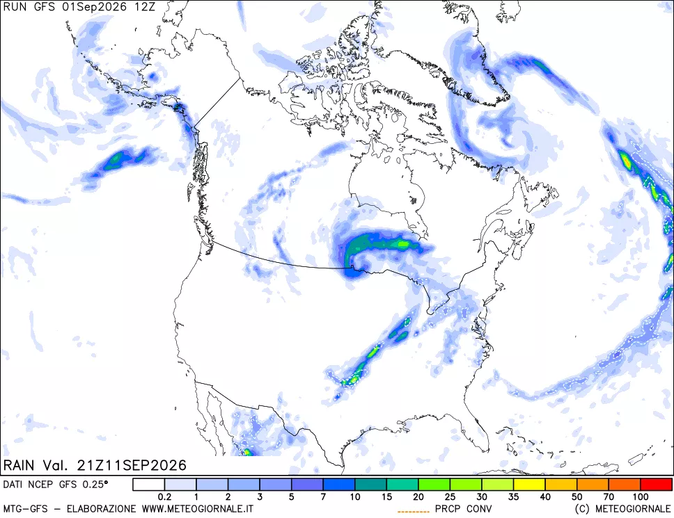 mappa Precipitazioni totali e convettive