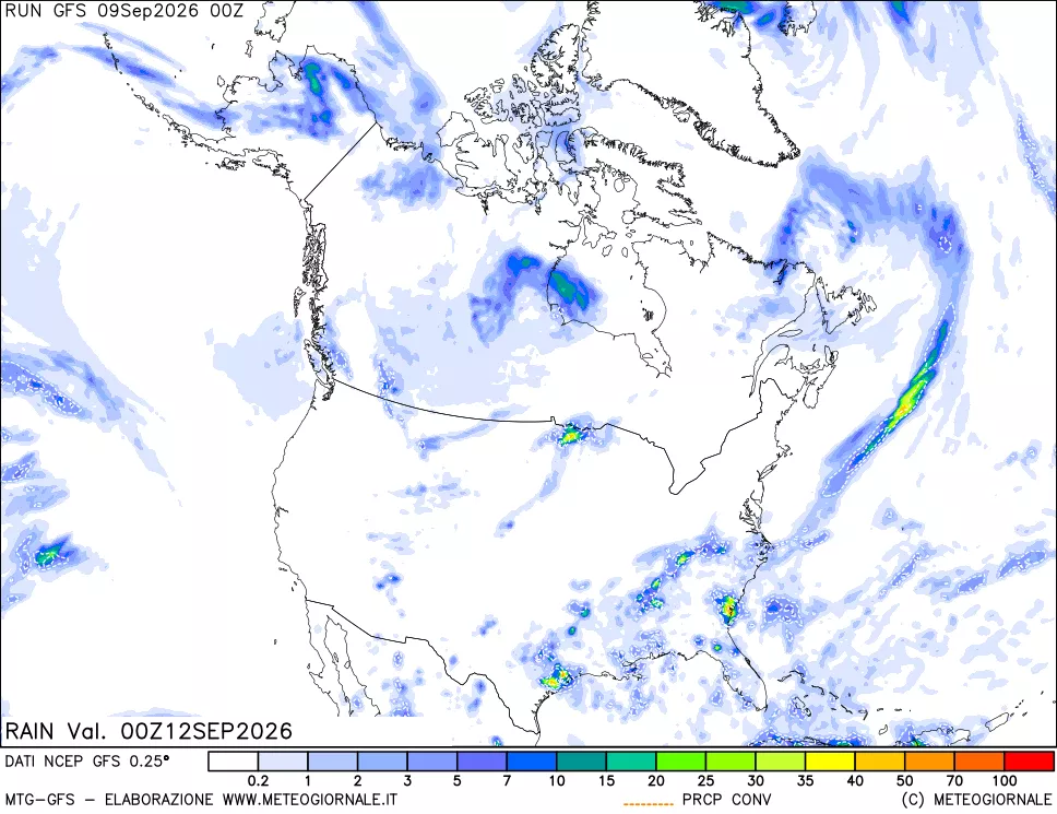 mappa Precipitazioni totali e convettive