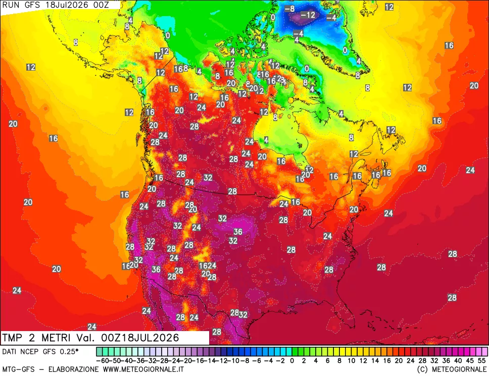 mappa Temp 2 metri