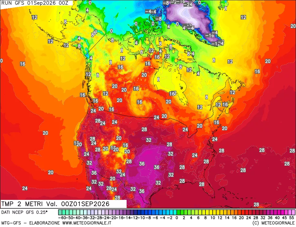 mappa Temp 2 metri
