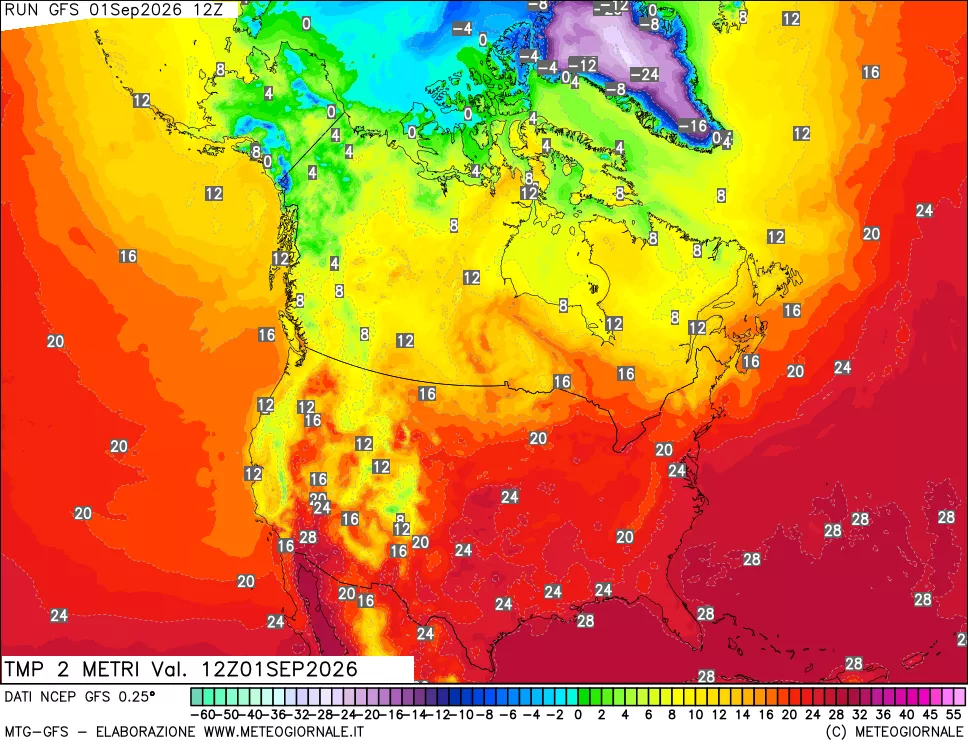 mappa Temp 2 metri