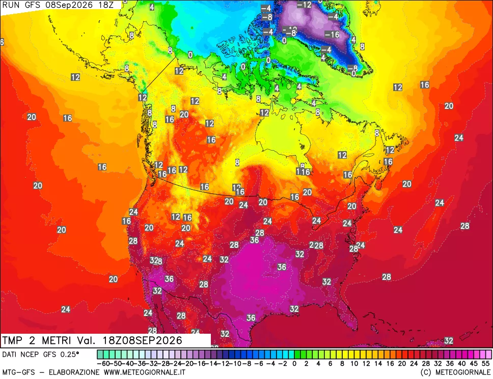 mappa Temp 2 metri