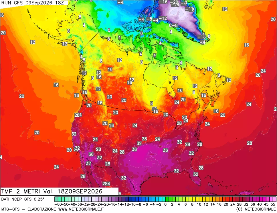 mappa Temp 2 metri