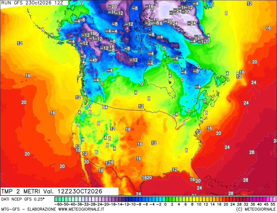 mappa Temp 2 metri