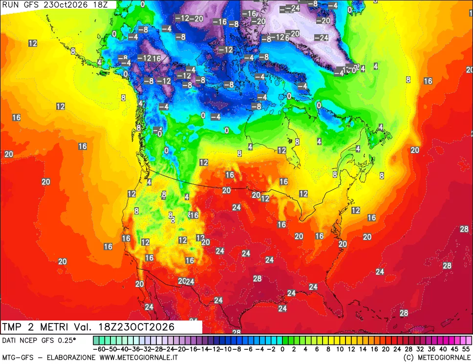 mappa Temp 2 metri
