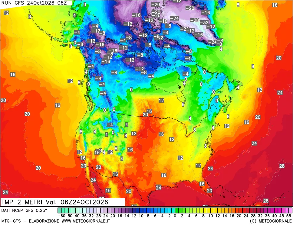mappa Temp 2 metri