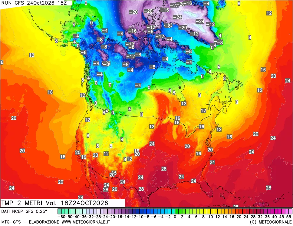 mappa Temp 2 metri