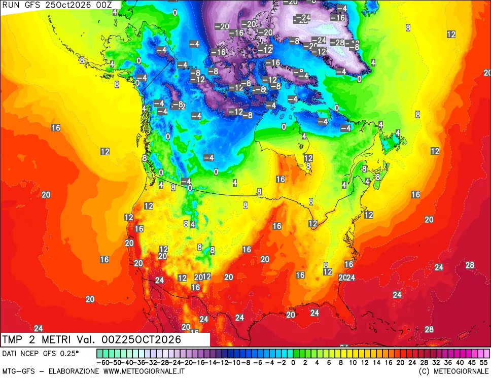 mappa Temp 2 metri