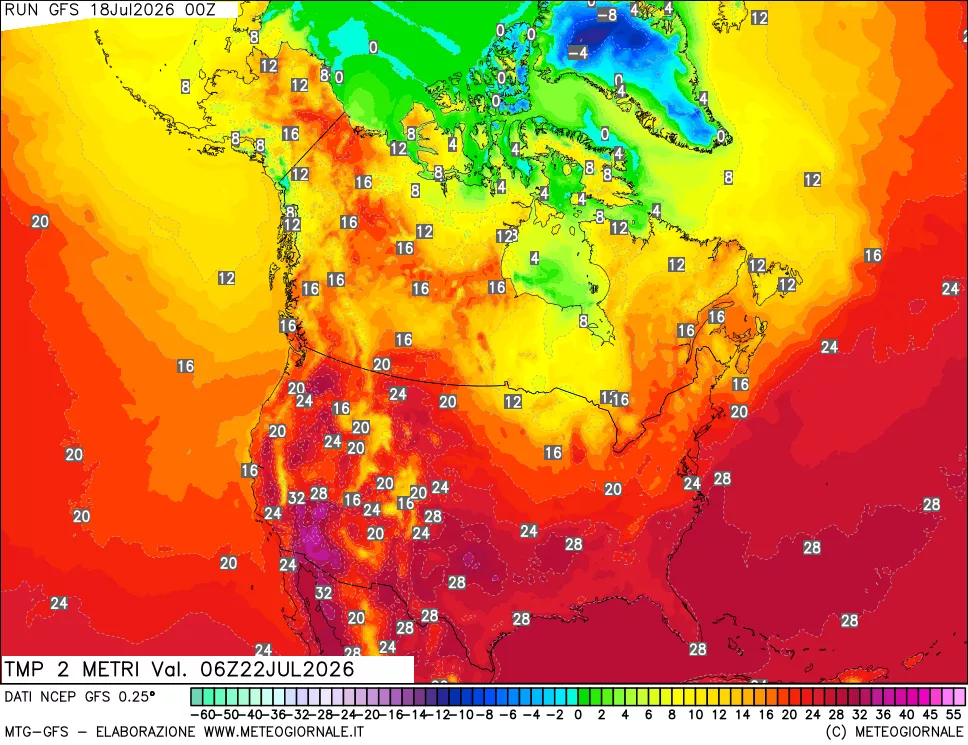 mappa Temp 2 metri