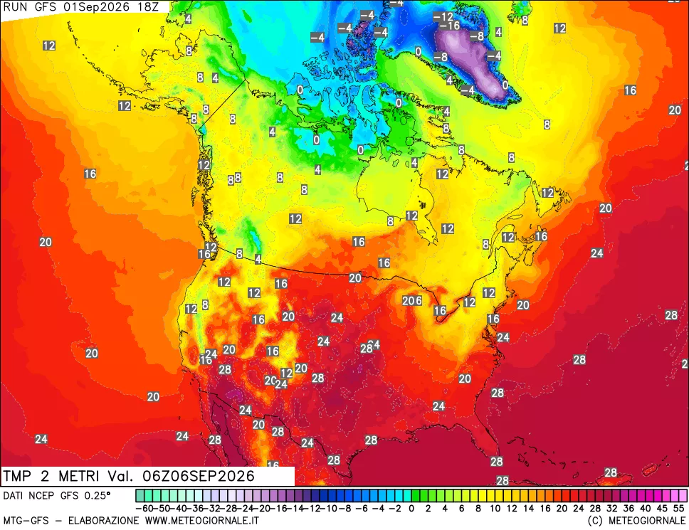 mappa Temp 2 metri