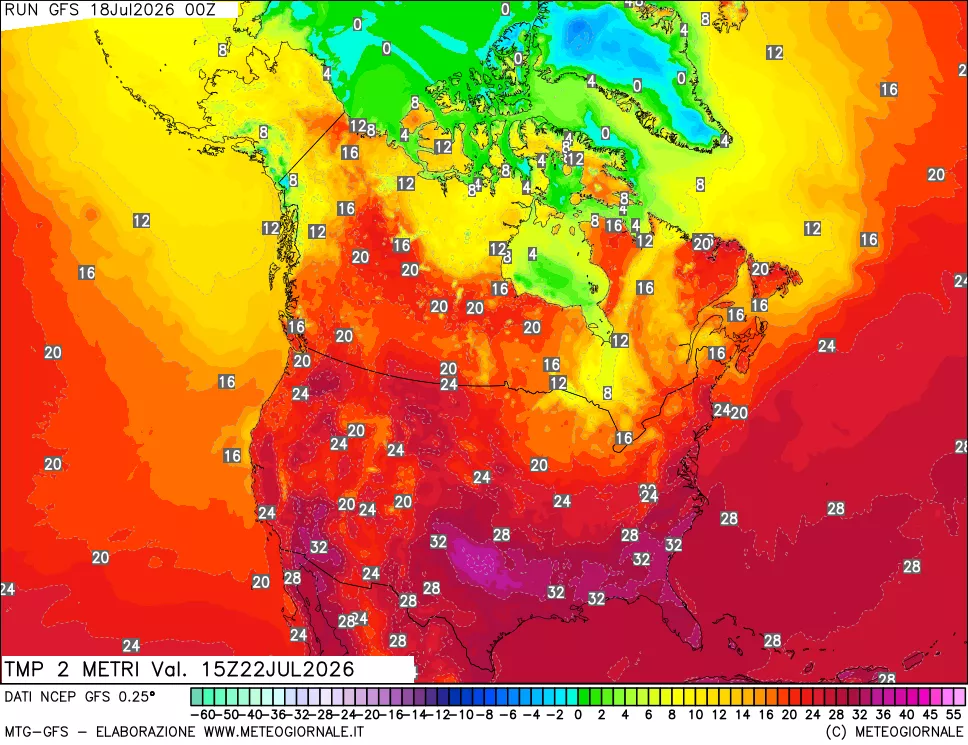 mappa Temp 2 metri