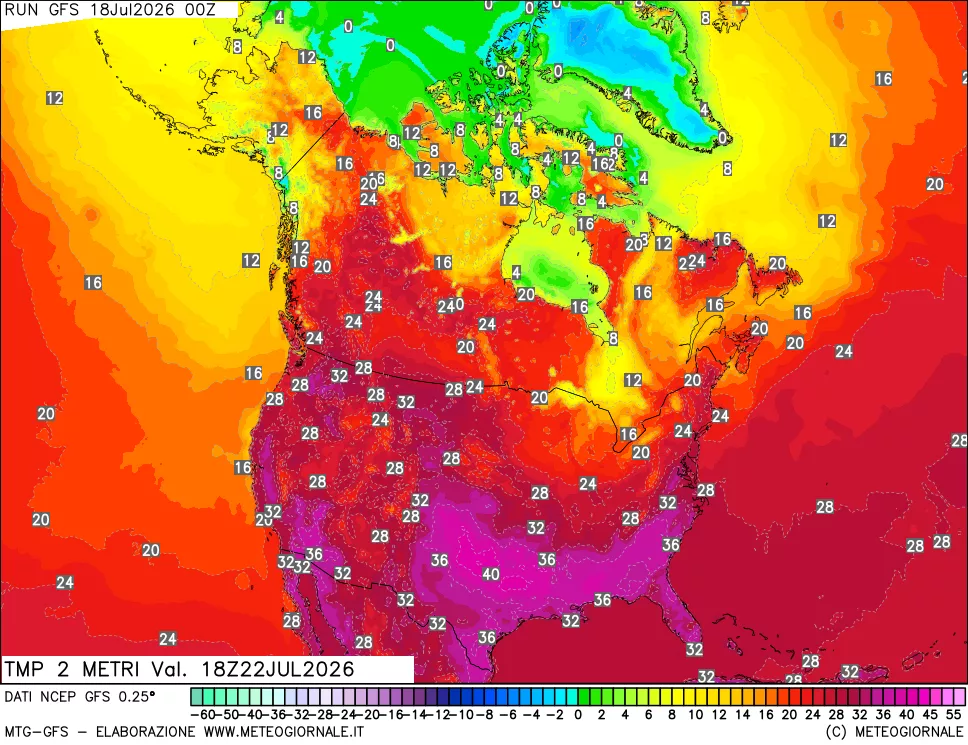mappa Temp 2 metri