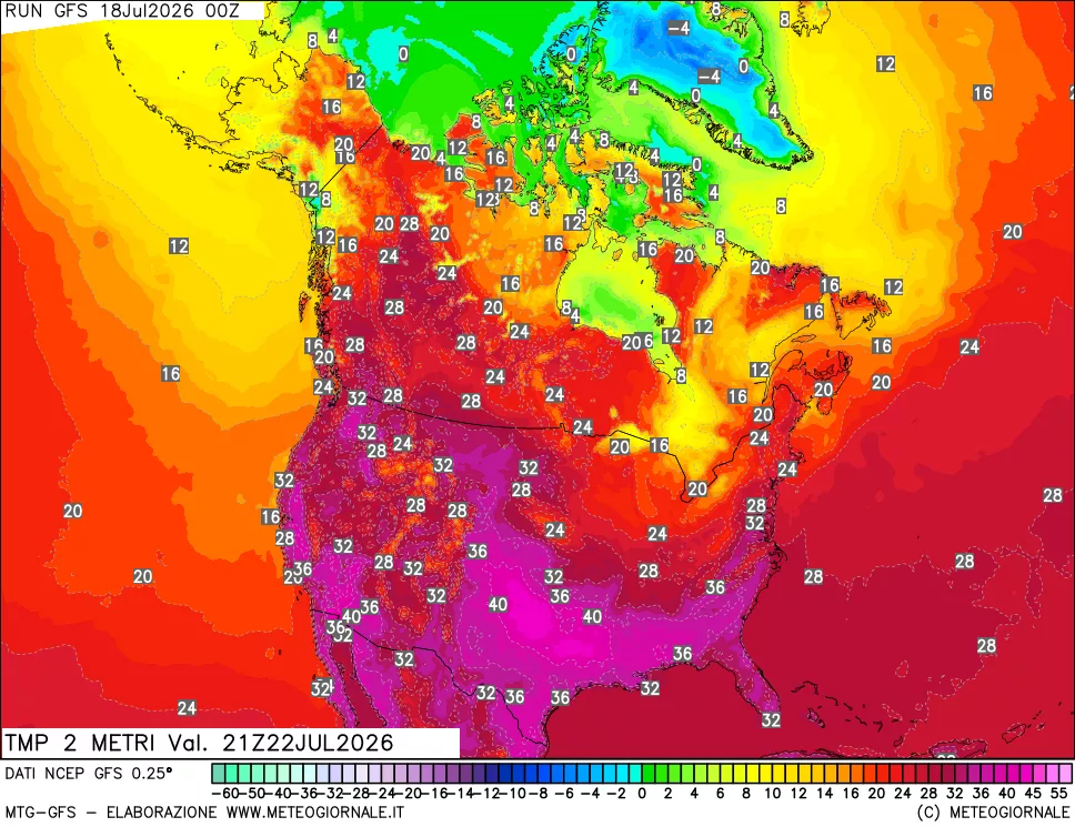 mappa Temp 2 metri