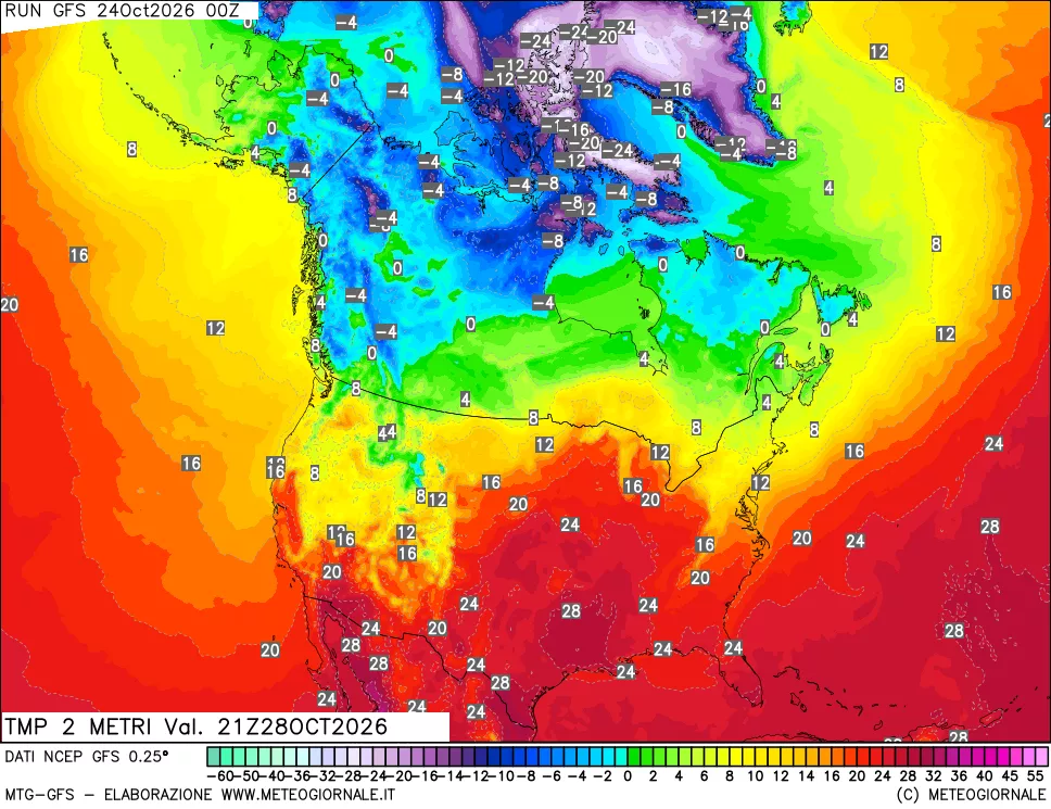 mappa Temp 2 metri