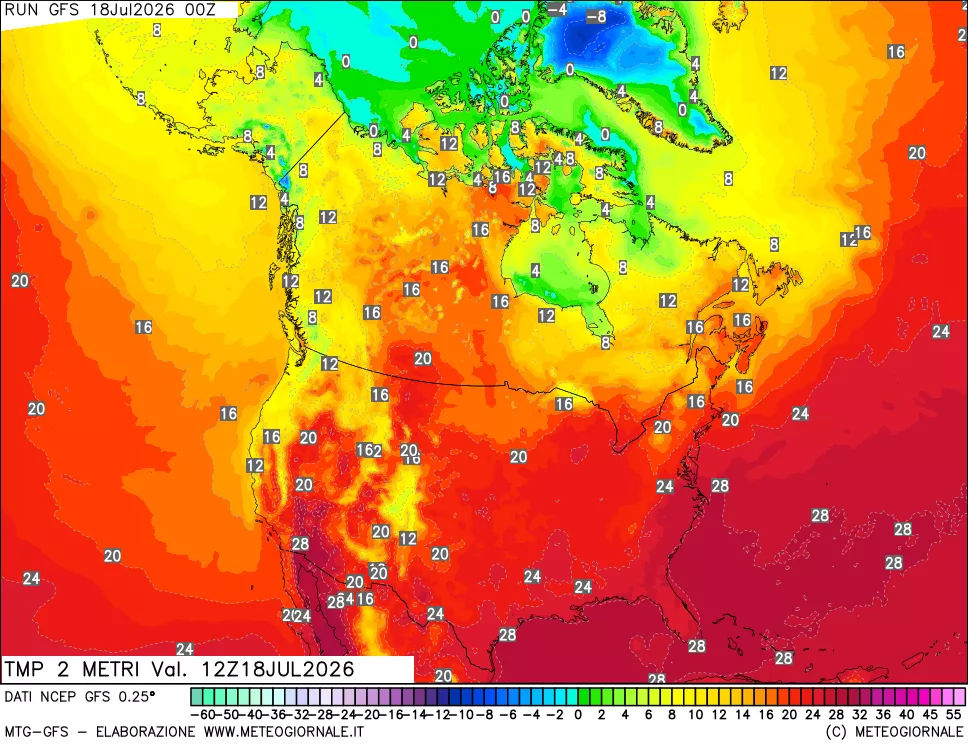 mappa Temp 2 metri