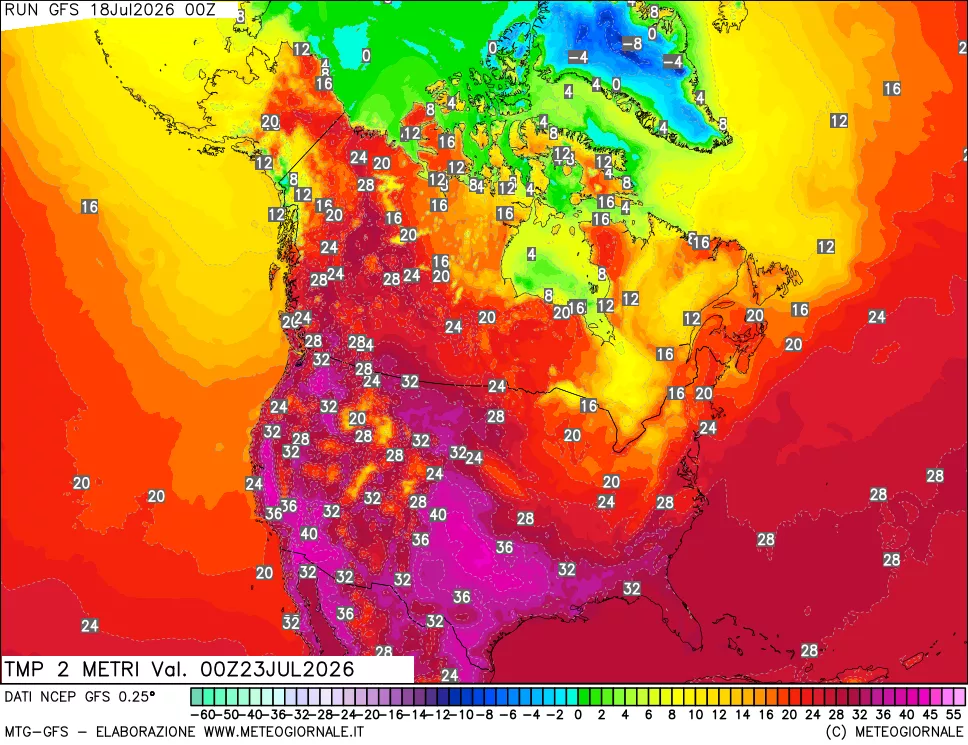 mappa Temp 2 metri
