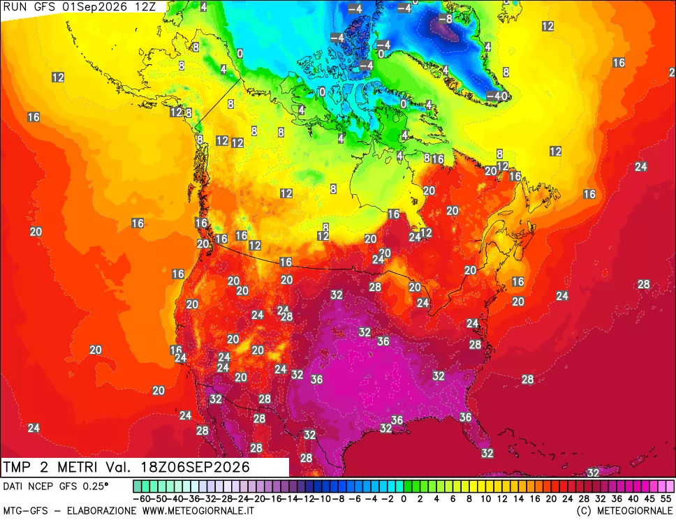 mappa Temp 2 metri