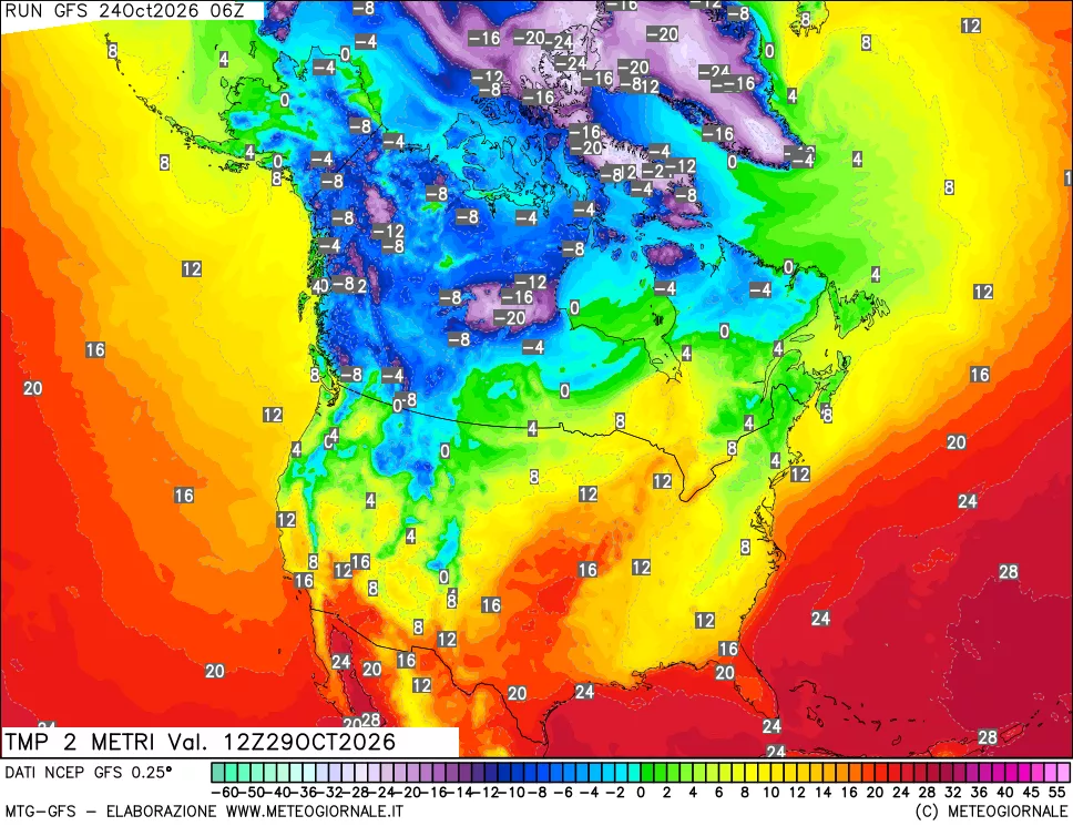 mappa Temp 2 metri