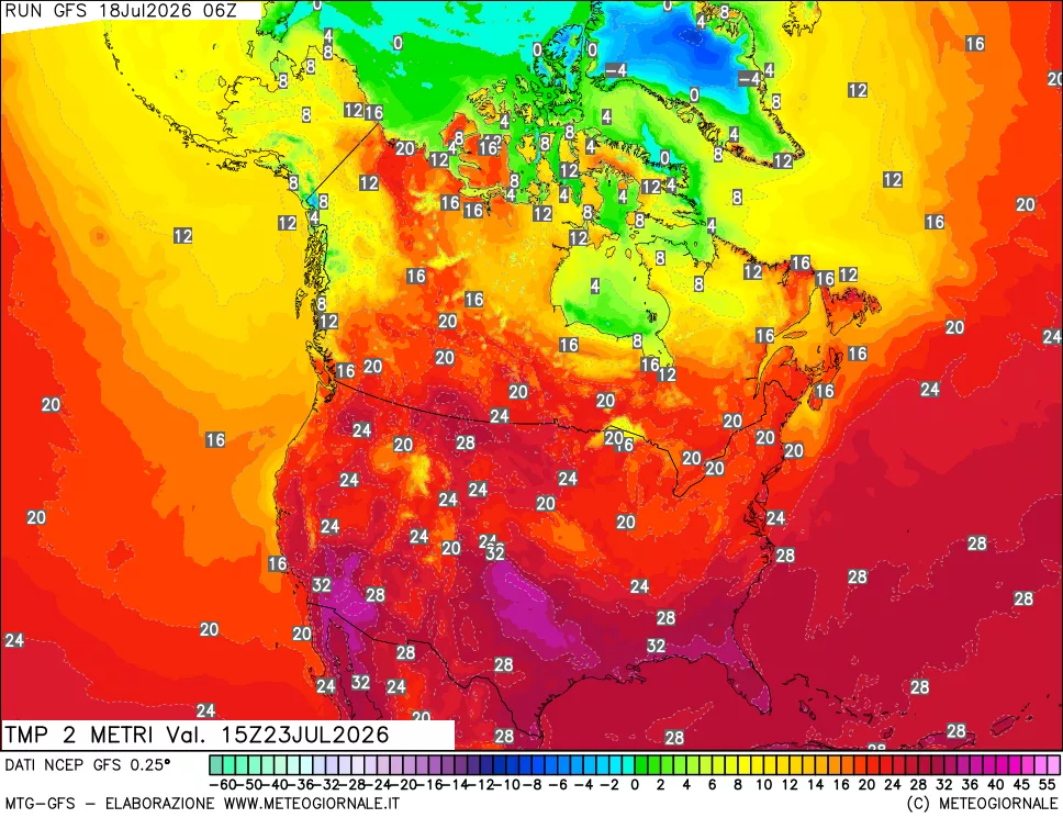 mappa Temp 2 metri