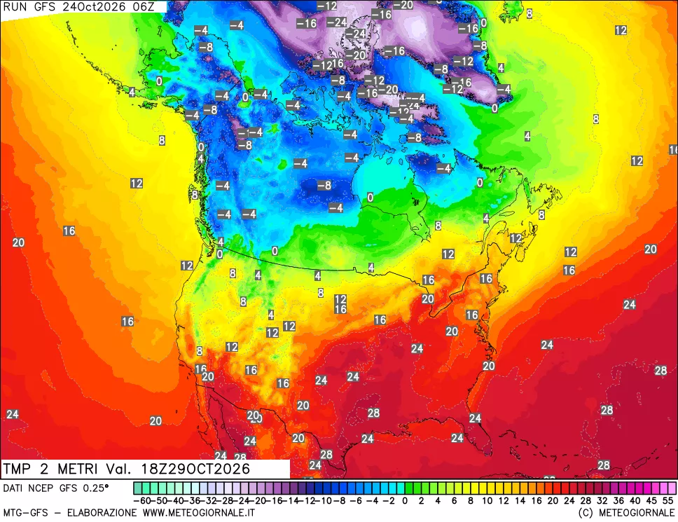 mappa Temp 2 metri