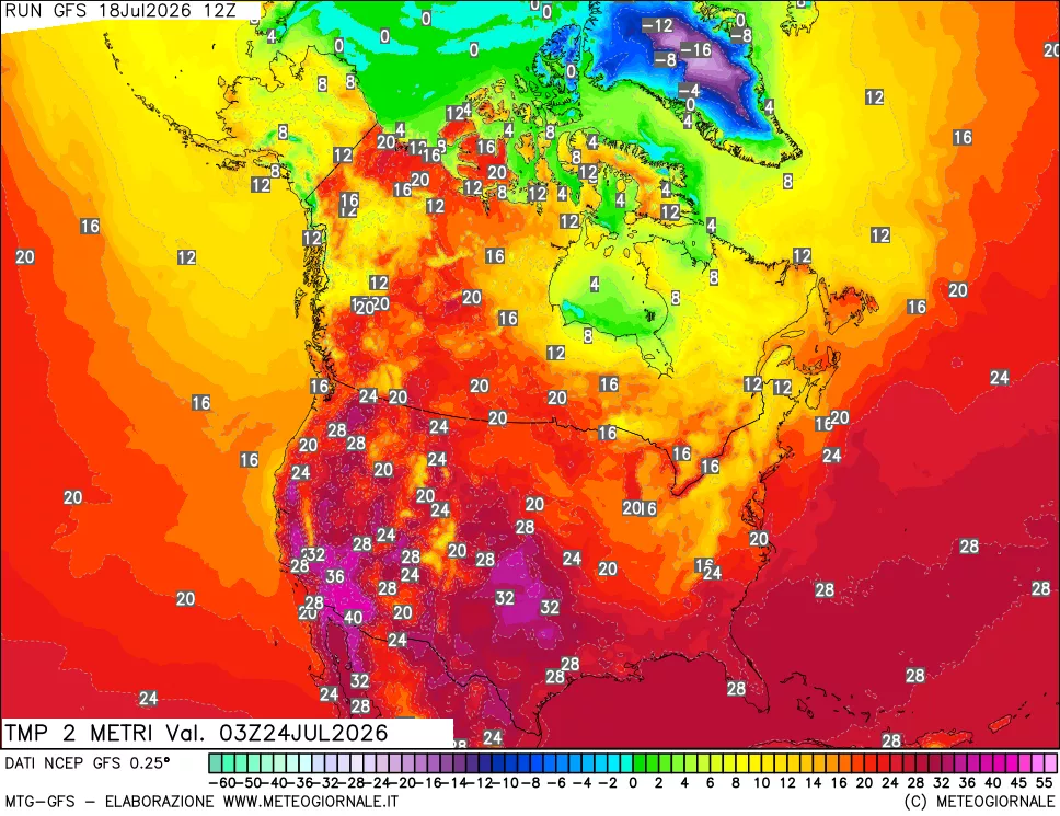 mappa Temp 2 metri