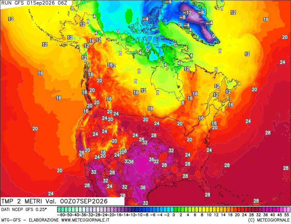 mappa Temp 2 metri