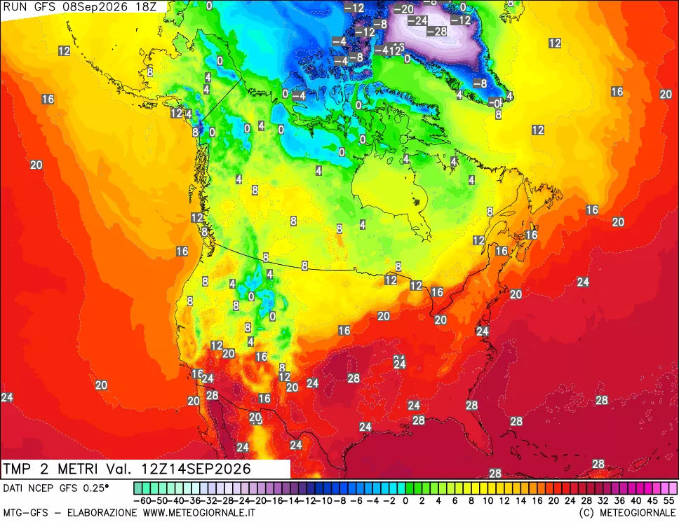 mappa Temp 2 metri
