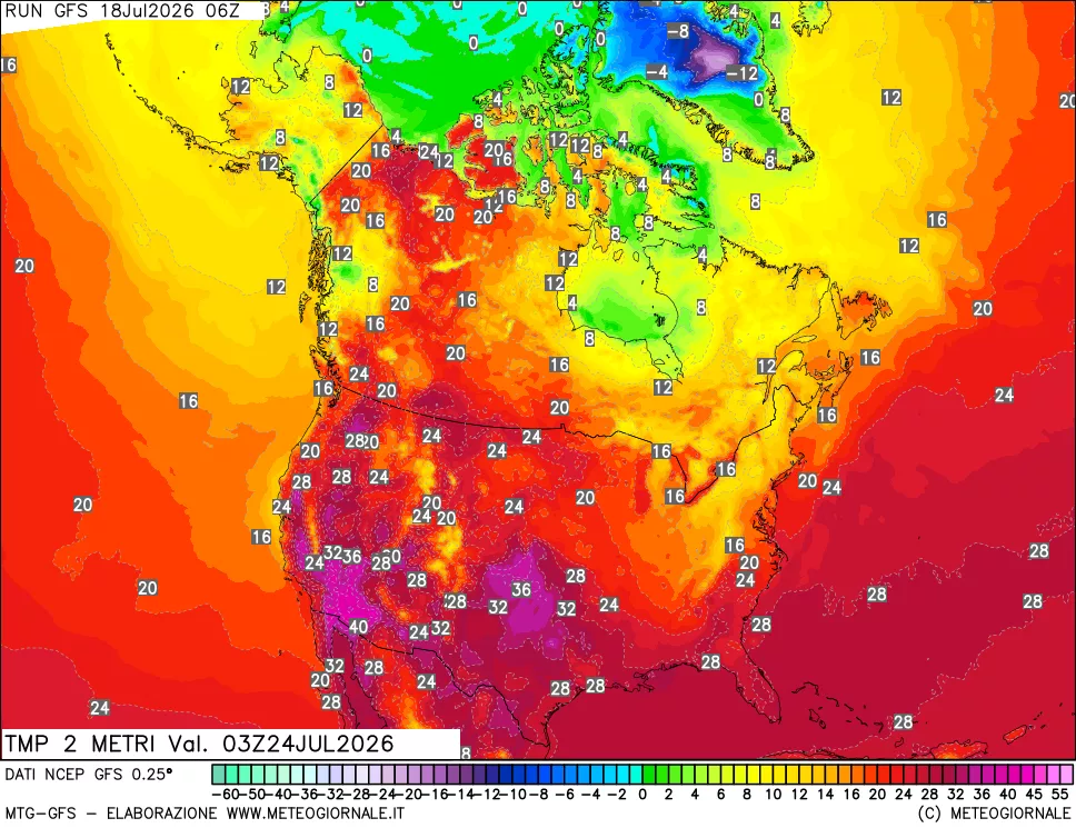 mappa Temp 2 metri