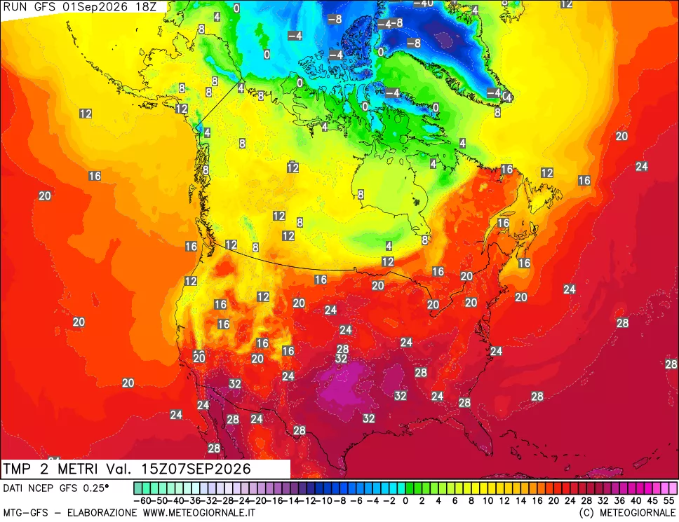 mappa Temp 2 metri