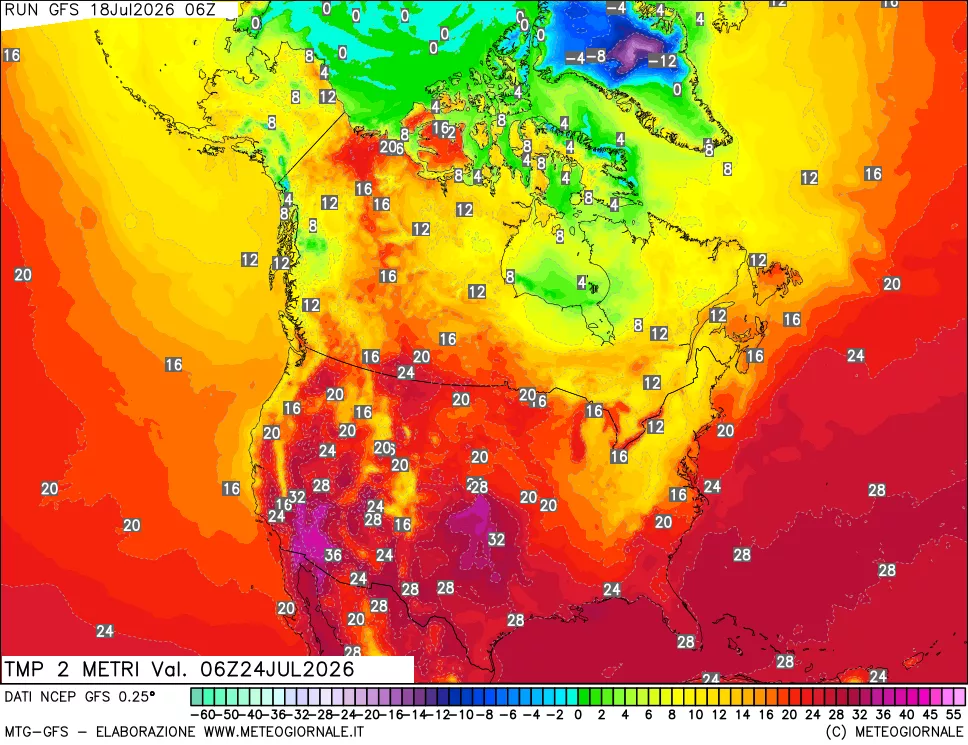 mappa Temp 2 metri
