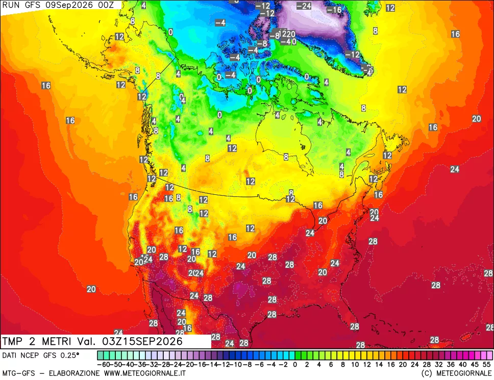 mappa Temp 2 metri