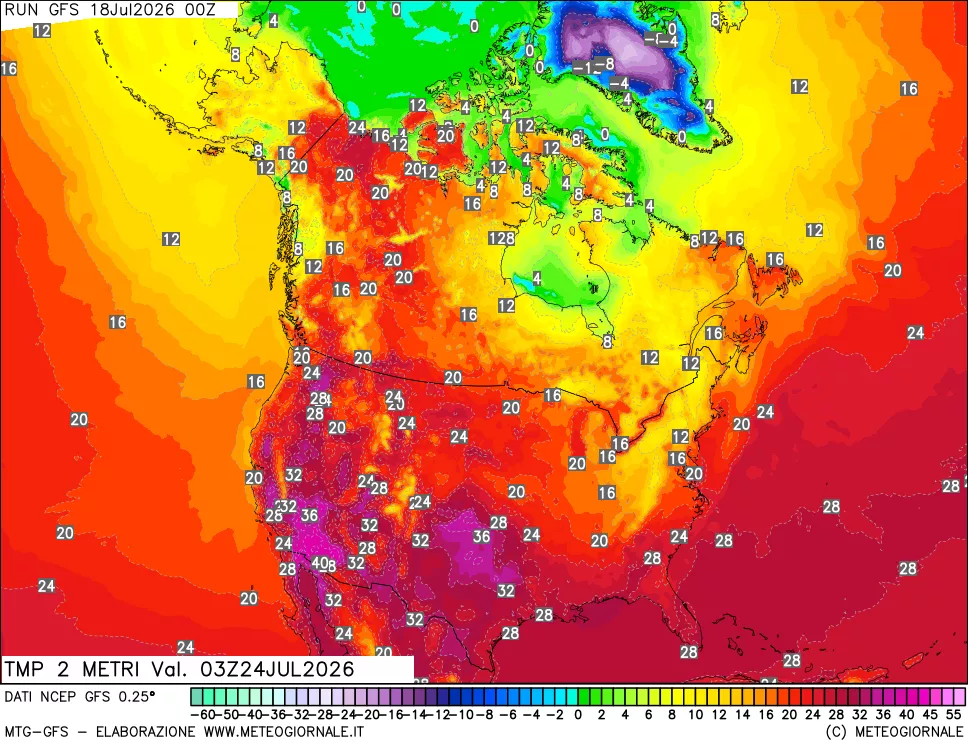 mappa Temp 2 metri