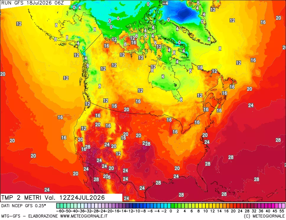 mappa Temp 2 metri
