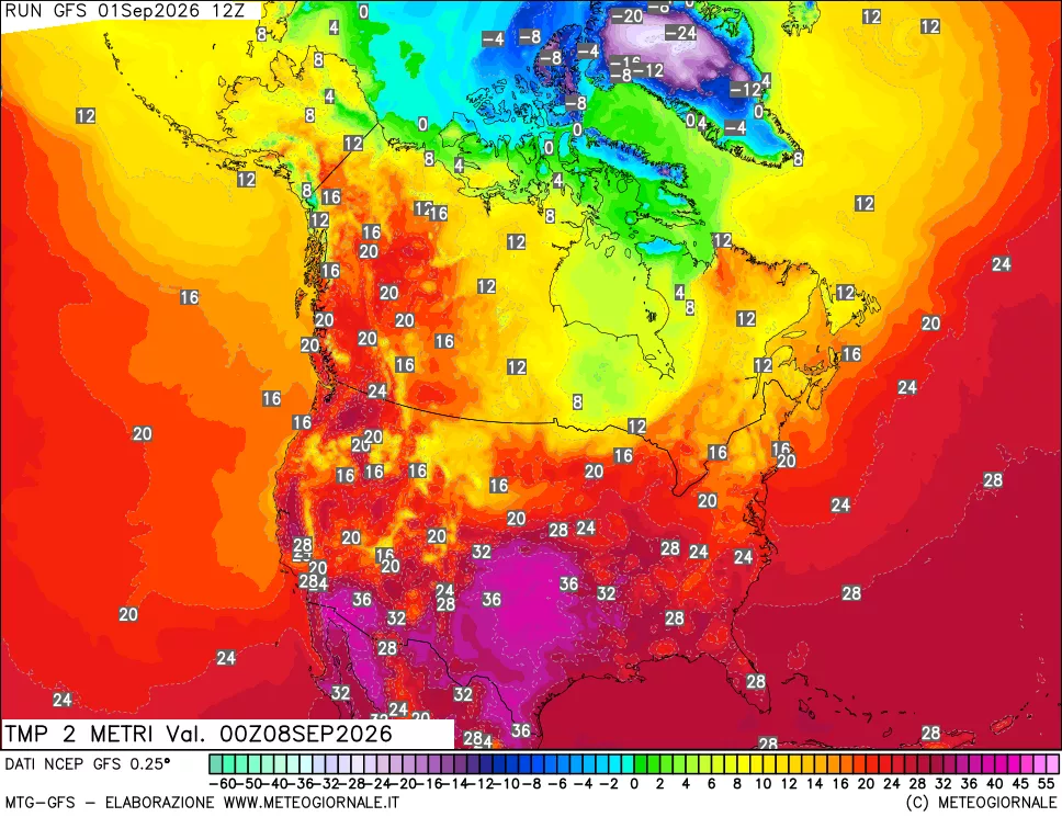 mappa Temp 2 metri