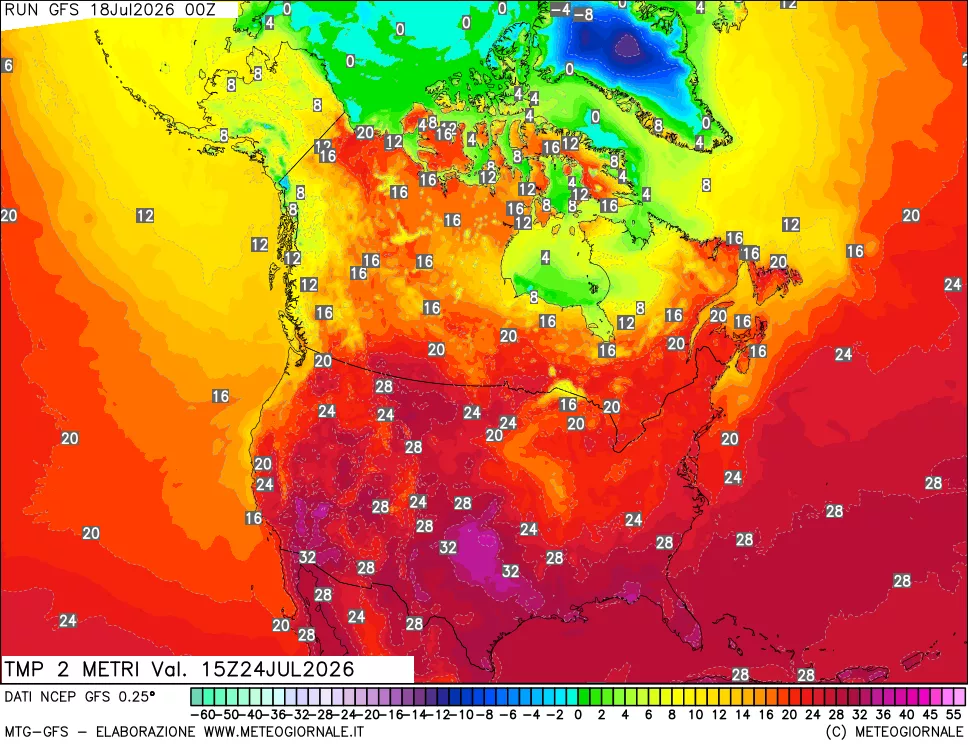 mappa Temp 2 metri
