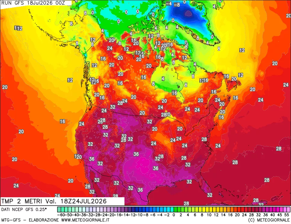 mappa Temp 2 metri