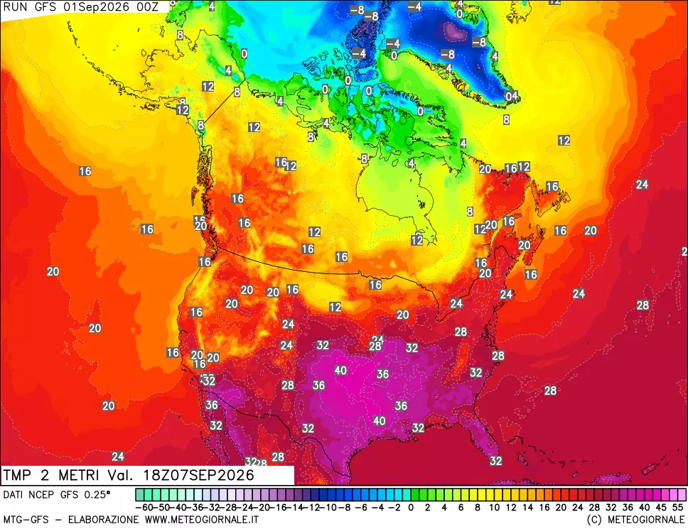 mappa Temp 2 metri