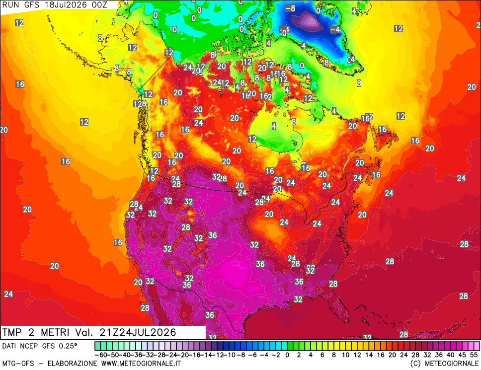 mappa Temp 2 metri