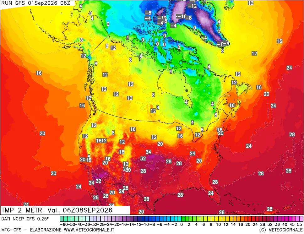 mappa Temp 2 metri