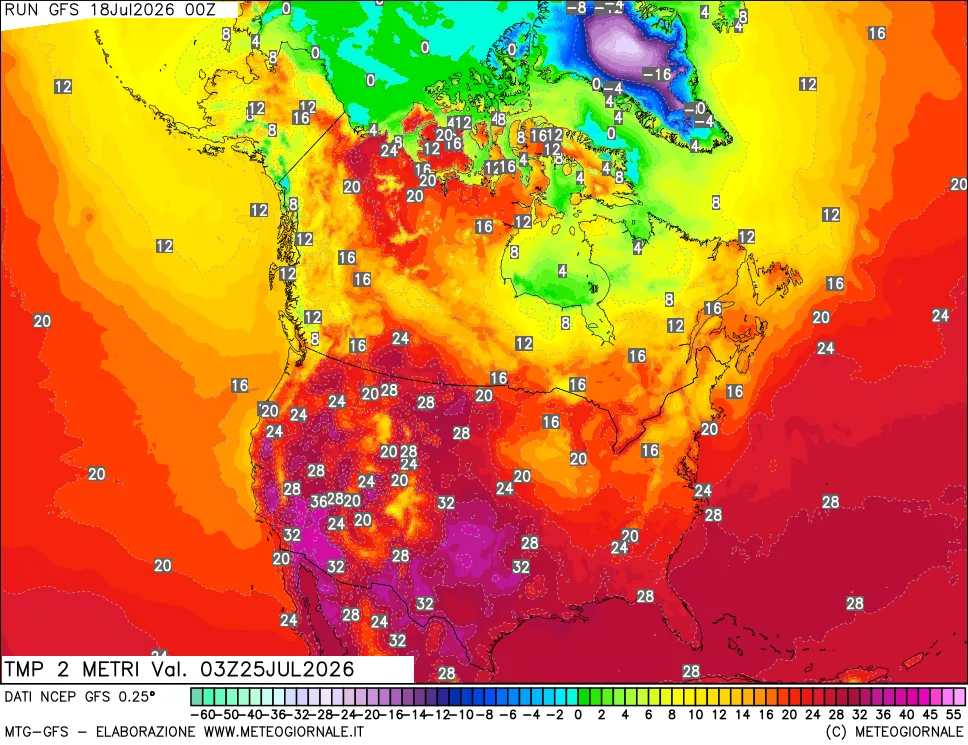 mappa Temp 2 metri