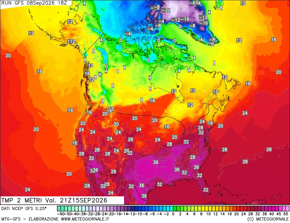 mappa Temp 2 metri