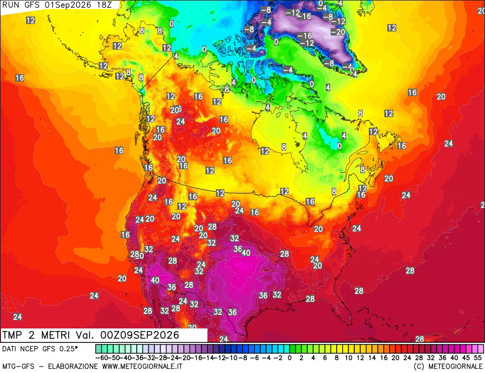 mappa Temp 2 metri